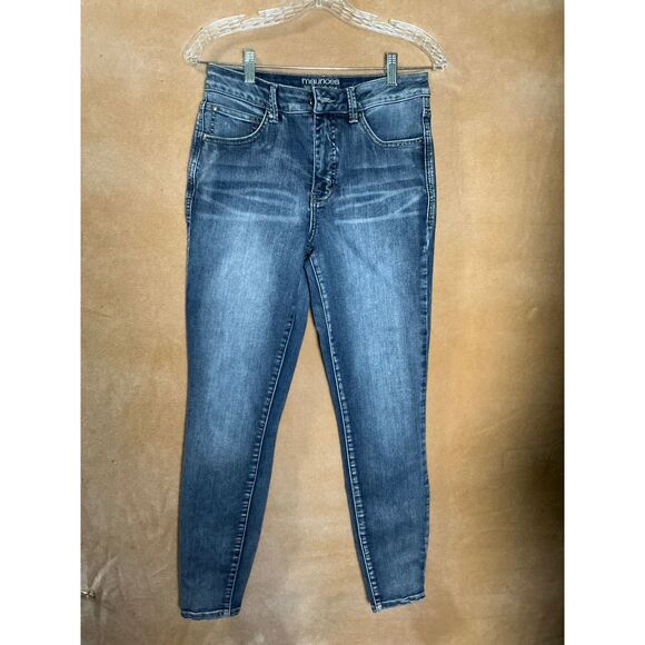 Maurices Everflex High Rise Dark Wash Denim Skinny Jeans Size 8 Regular - Picture 1 of 7